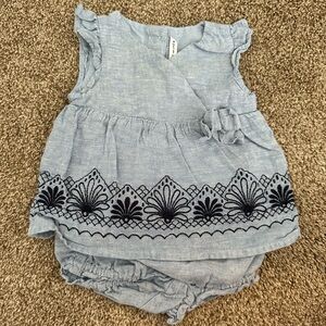 Blue Janie and Jack baby outfit (0-3 Months)